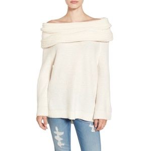 Sun & Shadow Sweaters - Sun & Shadow white knit off the shoulder sweater Sun & Shadow Sweaters - Sun & Shadow white knit off the shoulder sweater